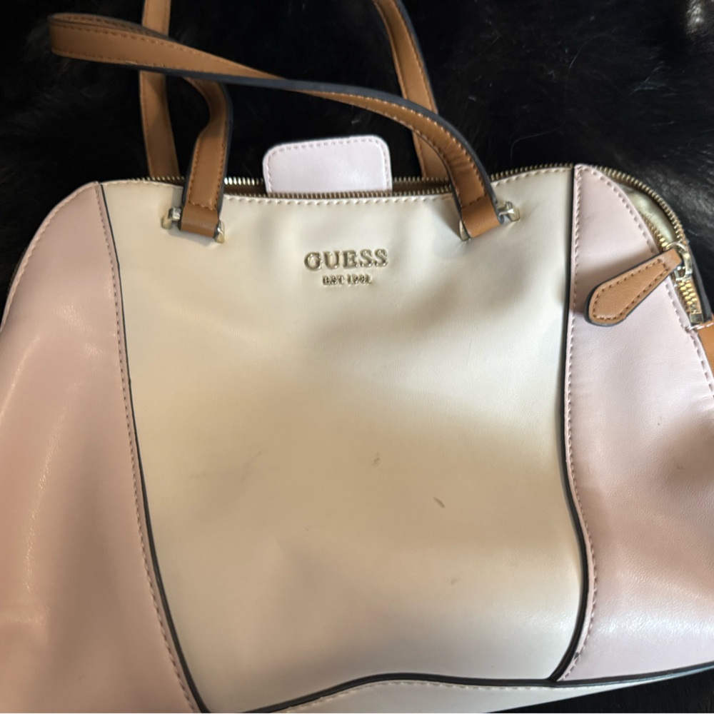 Guess handbag pink and brown